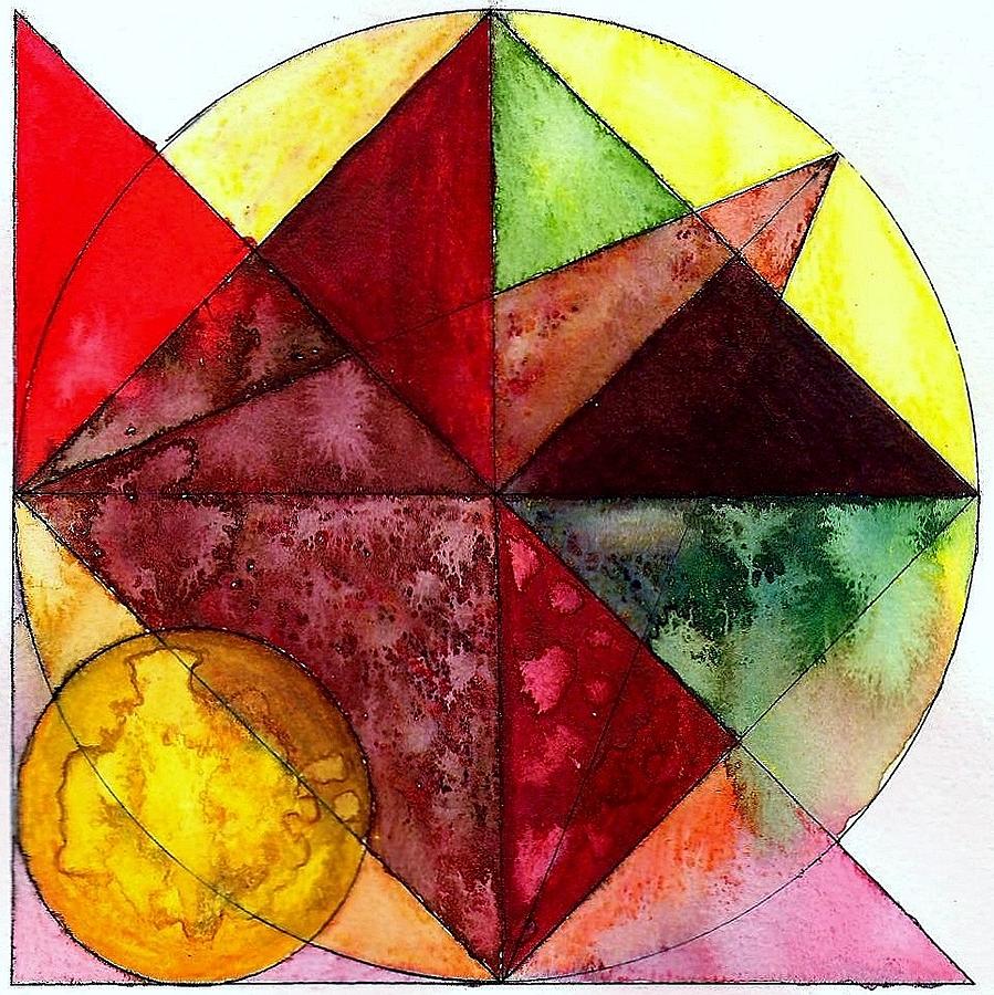 Abstract Compass Painting by Sofie Cedstedt - Fine Art America