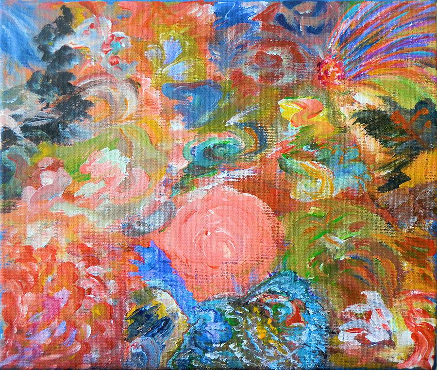 Abstract Coral Painting