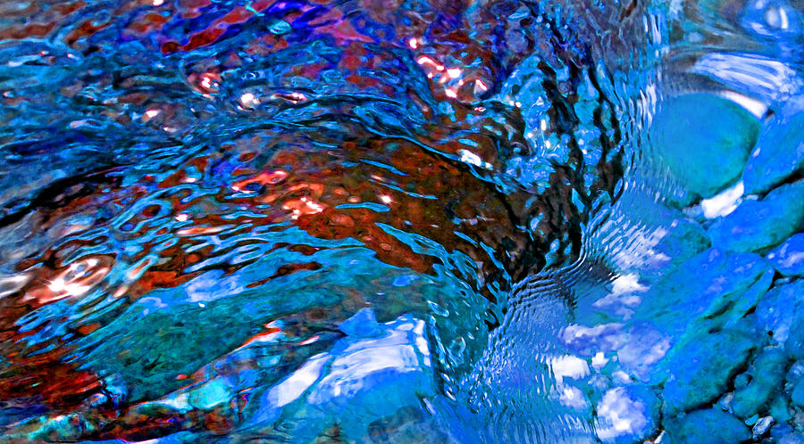 Abstract Creek Water 1 Blue Photograph by Duane McCullough