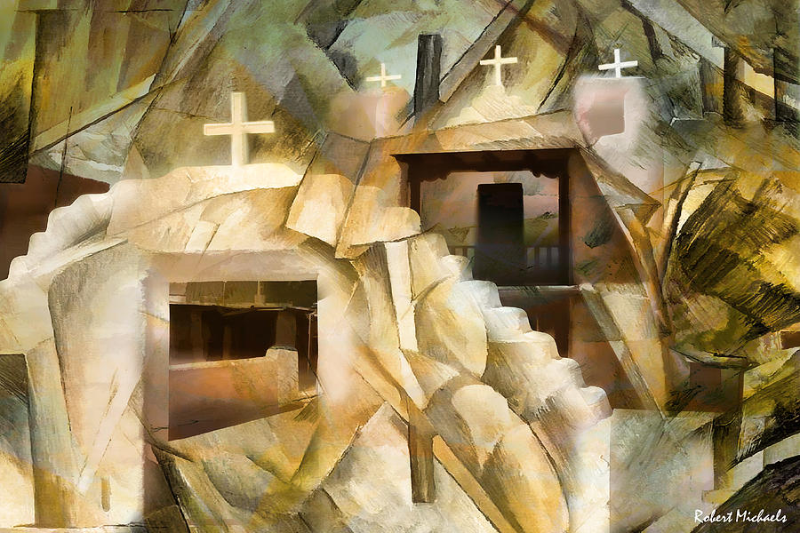 Abstract Cubistic Church Photograph by Robert Michaels