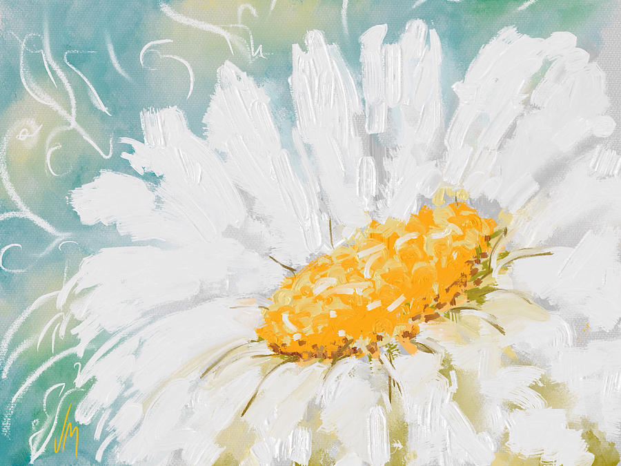 Abstract daisy Painting by Veronica Minozzi