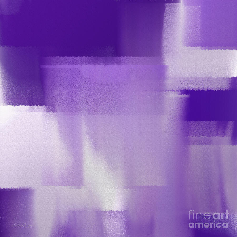 Abstract Dark Purple Square Digital Art by Andee Design