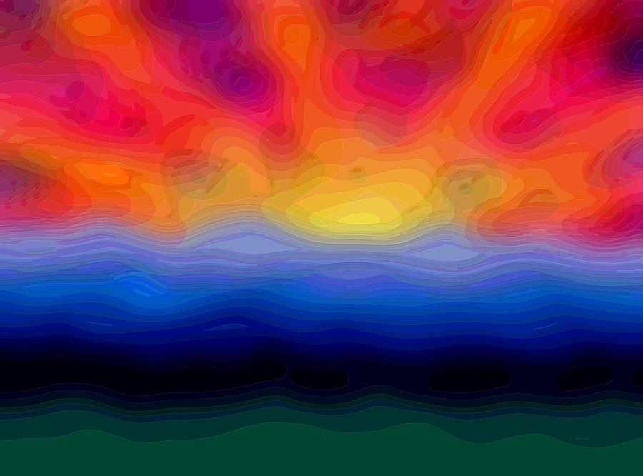 Abstract Dawn Painting by L Brown