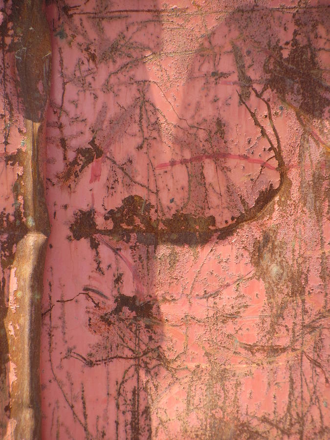 Abstract Dented Pink Metal 2 Photograph by Anita Burgermeister