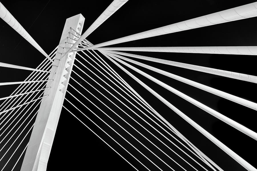 Abstract Detail Of A Suspension Bridge Photograph by Tunart