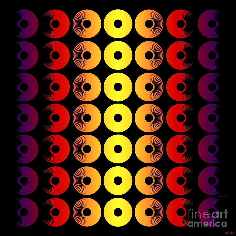 Abstract Discs of Pottery Digital Art by Phil Perkins