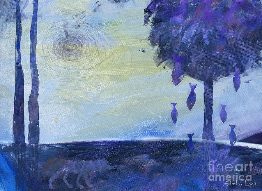 Abstract Dreamlike Nature Painting by Stella Levi
