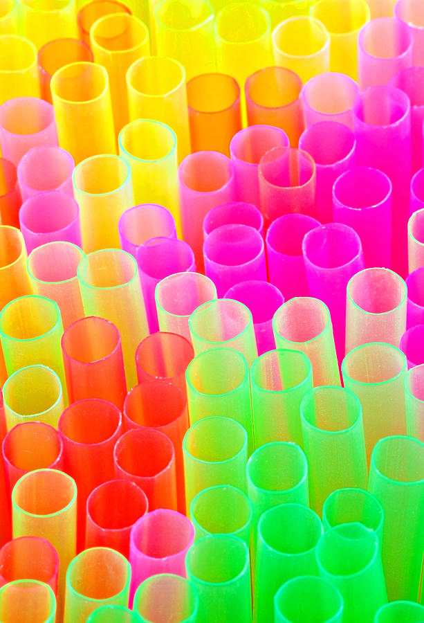 Abstract Drinking Straws #2 Photograph by Meirion Matthias