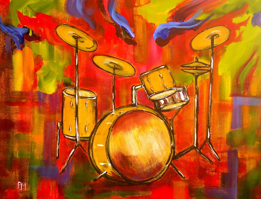 Drum Painting - Abstract Drums by Pete Maier