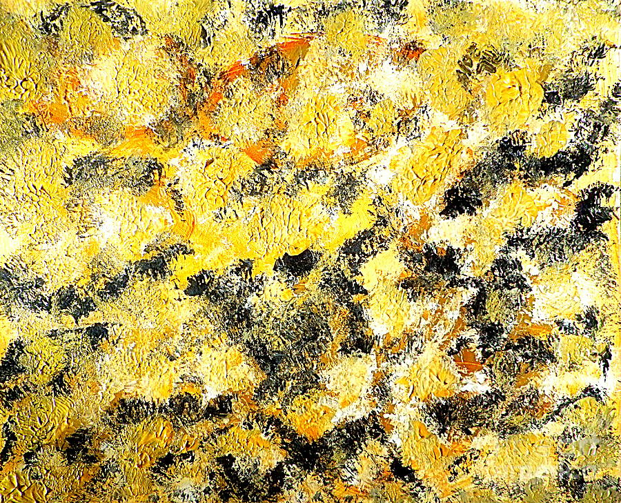 Gold Painting - Abstract Eternity Gold Rush 1 by Richard W Linford