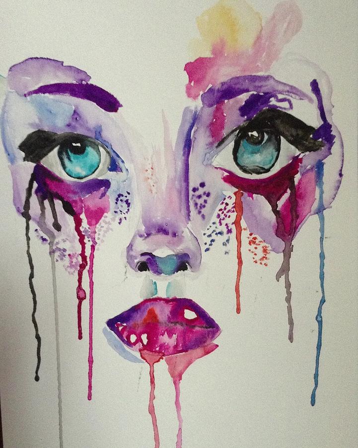 Abstract Eyes Painting by Shelby Rawlusyk - Pixels