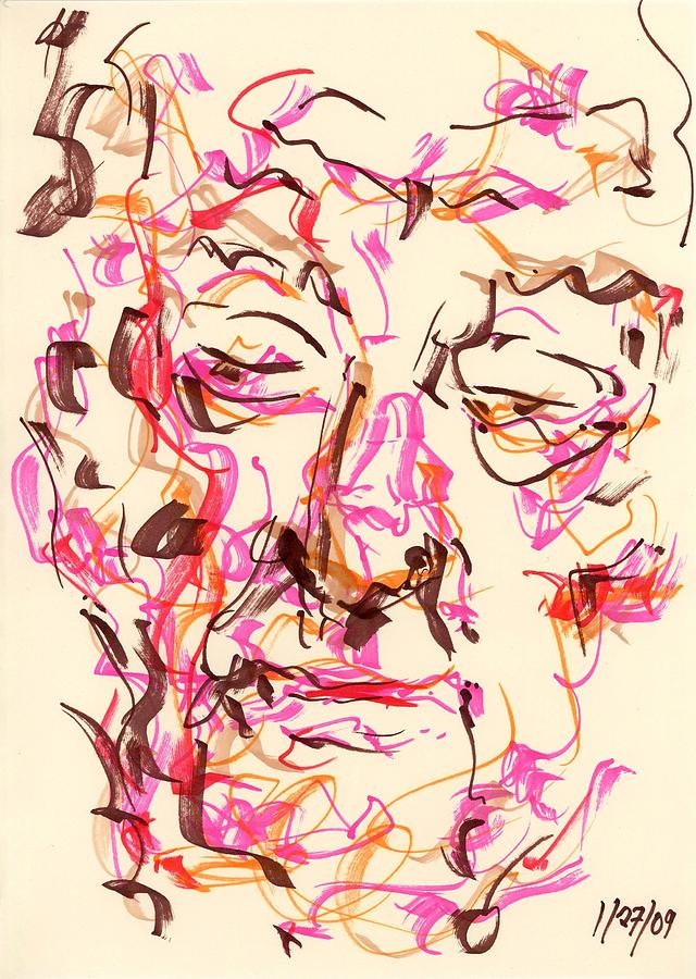 abstract face drawing