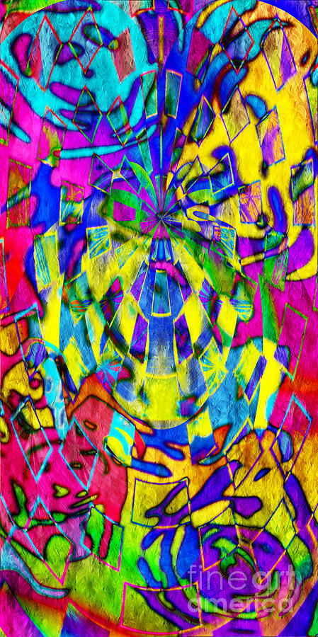 Abstract Digital Art - Abstract Faces by Andee Design