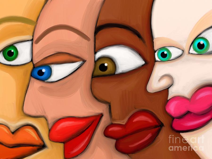 Abstract Faces Digital Art By Prawny Clipart Cartoons