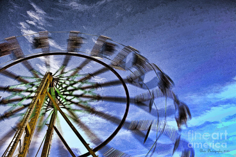 Abstract Ferris Wheel Photograph by Linda Blair