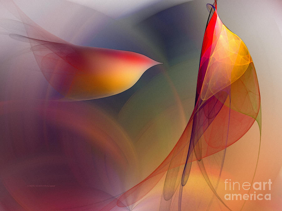 Abstract Fine Art Print Early in the Morning Digital Art by Karin Kuhlmann