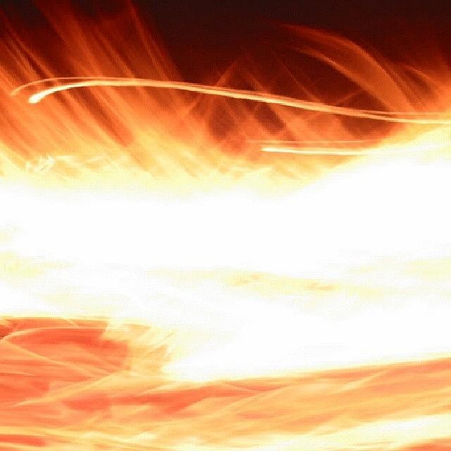 Fire Photograph - Abstract Fire Shutter Speed by Stephen Wiggins