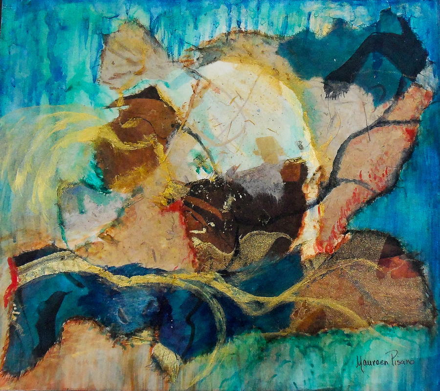 Abstract Painting - Abstract Fish or Not by Maureen Pisano