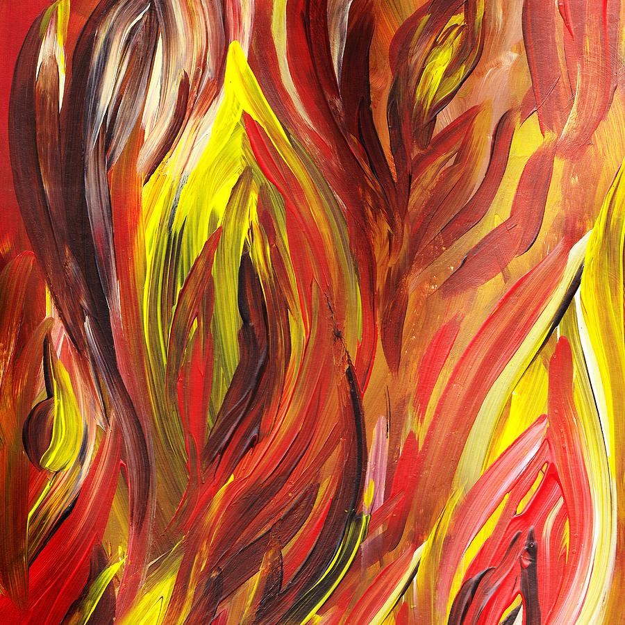 Abstract Flames Painting by Irina Sztukowski