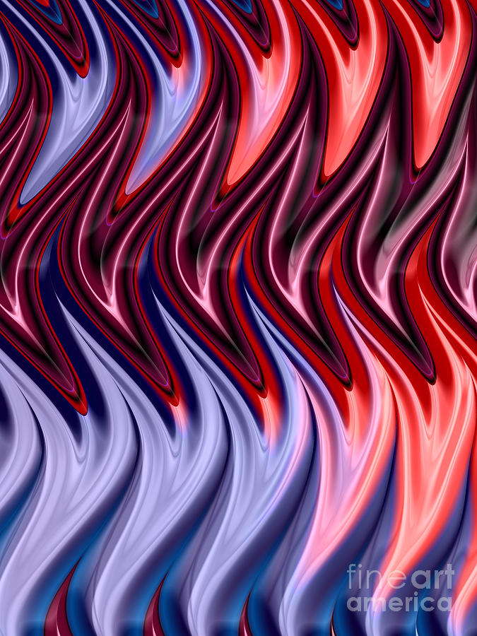 Space Digital Art - Abstract Flames by John Edwards