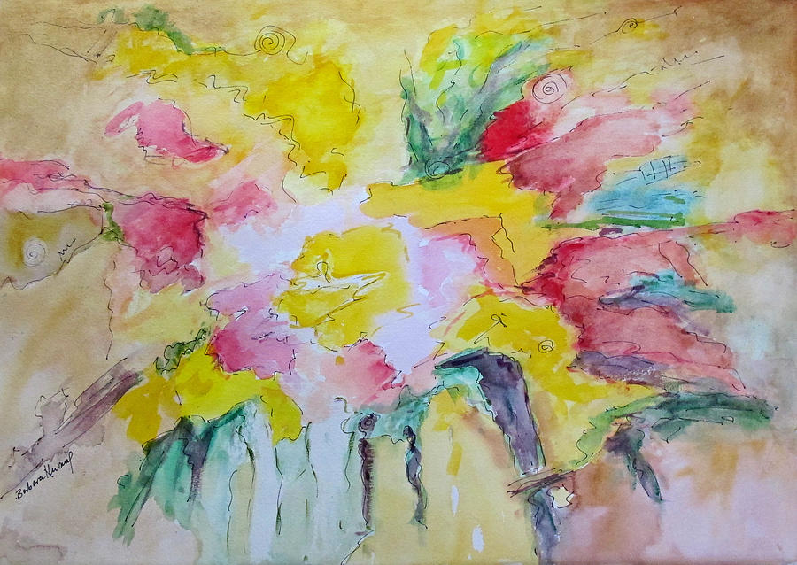 Abstract Floral Painting by Barbara Anna Knauf