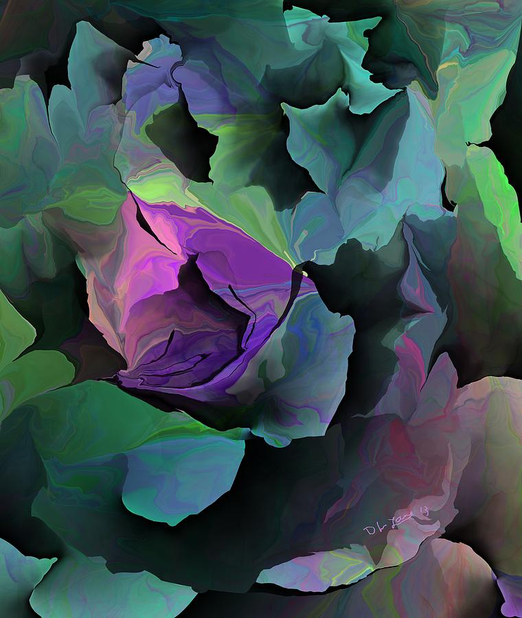Abstract Floral Expression 041213 Digital Art by David Lane