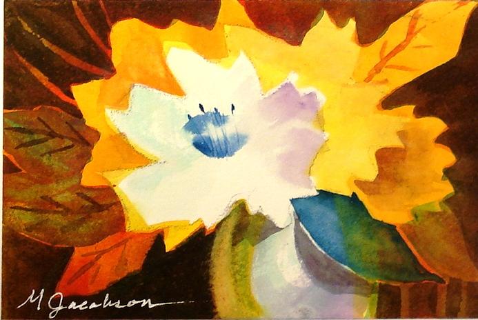 Abstract Flowers 2 Painting by Marilyn Jacobson