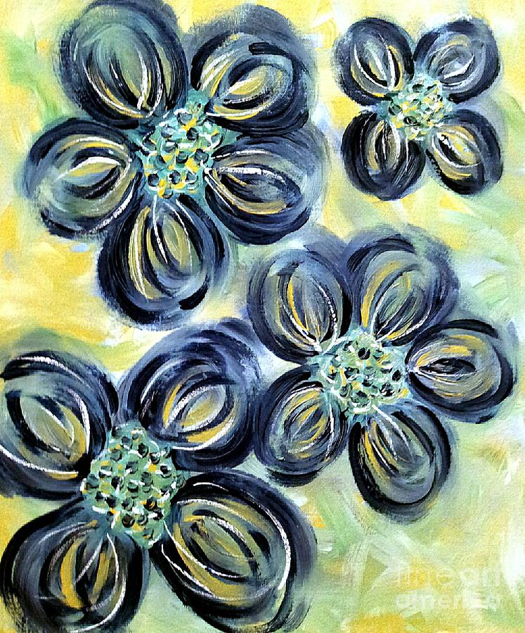 Flower Painting - Abstract Flowers 3 by Tina Vaughn