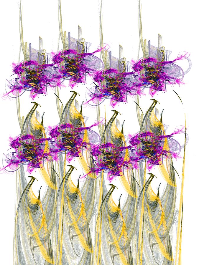 Abstract Flowers Digital Art by Ester McGuire
