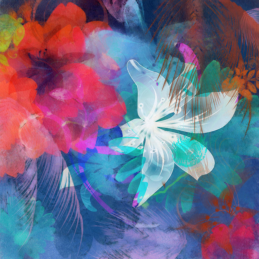 Abstract Flowers Painting by Kiki Williams