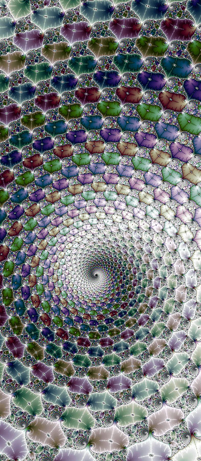 Abstract fractal spiral art tall and narrow format Digital Art by Matthias Hauser