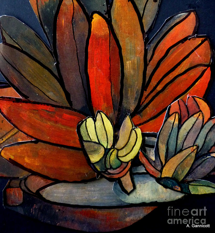 Abstract Painting - Abstract Fruit by Angela Gannicott