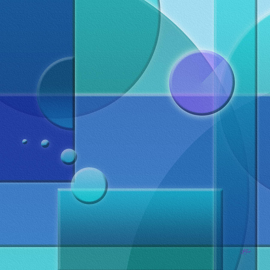 Abstract Geometric - Blue Square Photograph by Lori Grimmett