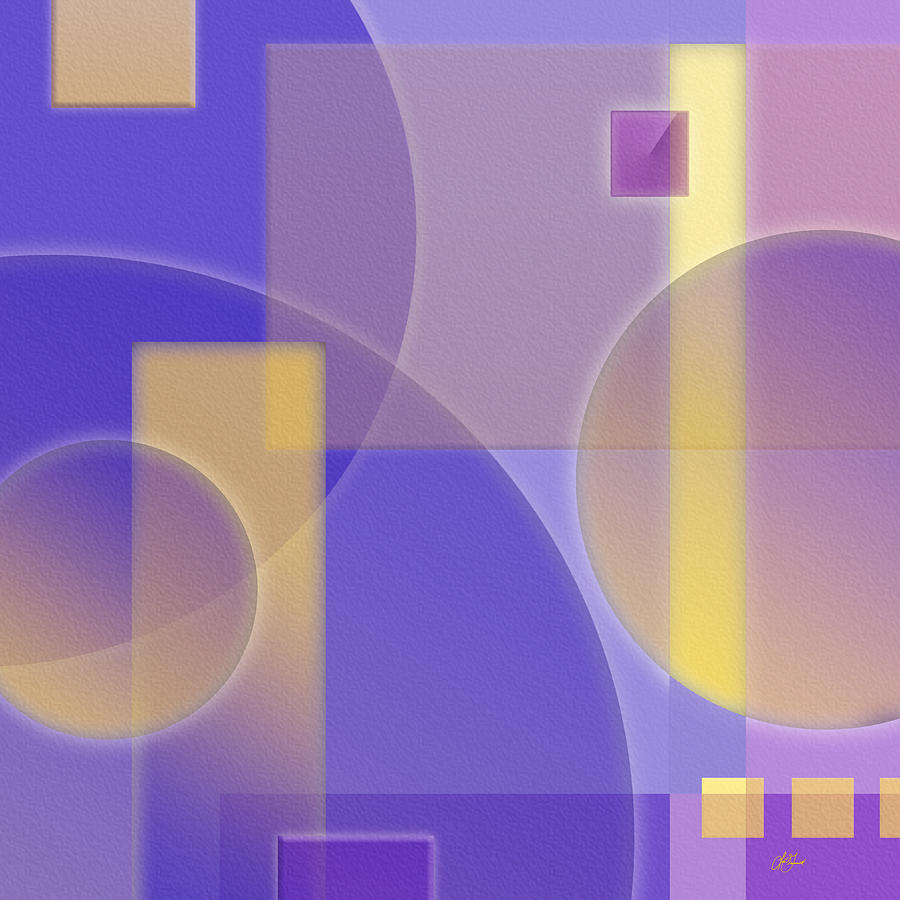 Abstract Geometric - Purple Square - Right Photograph by Lori Grimmett