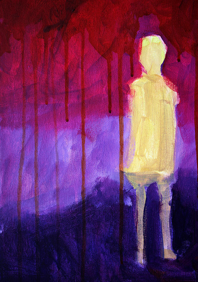 Abstract Ghost Figure No. 3 Painting by Nancy Merkle
