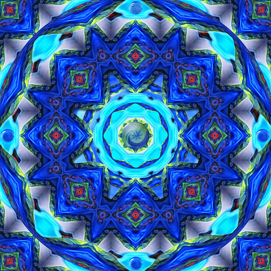 Abstract Glass Mandala Photograph by Deborah Smith