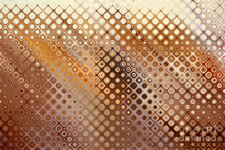 Abstract gold circles Digital Art by Nicholas Burningham