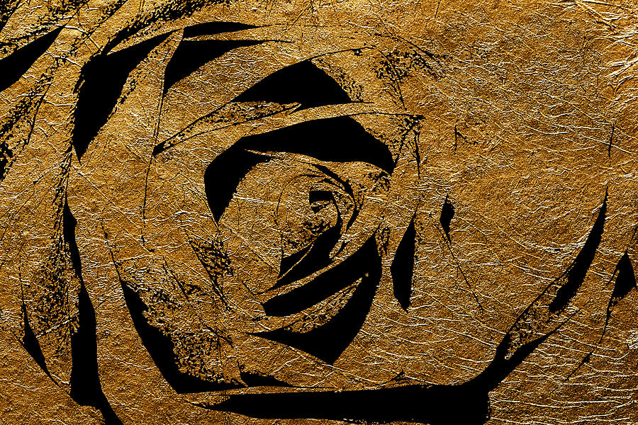 Abstract Gold Leaf Rose Photograph by Phyllis Denton
