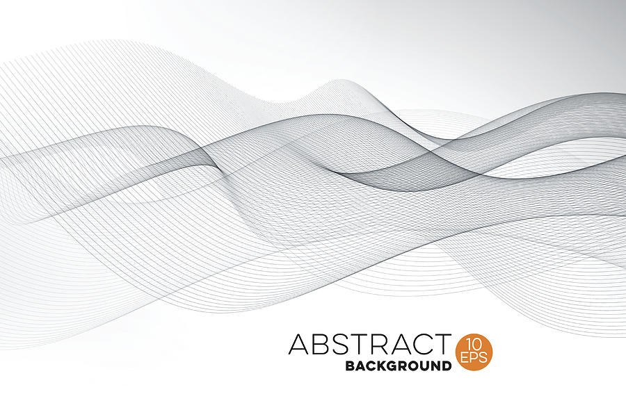 Abstract Graphic Wave Background Drawing by Aleksandarvelasevic