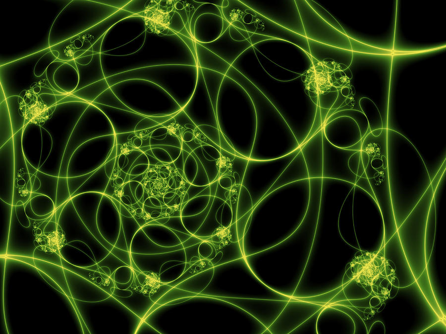 Abstract Green Light Fractal Digital Art By Gabiw Art