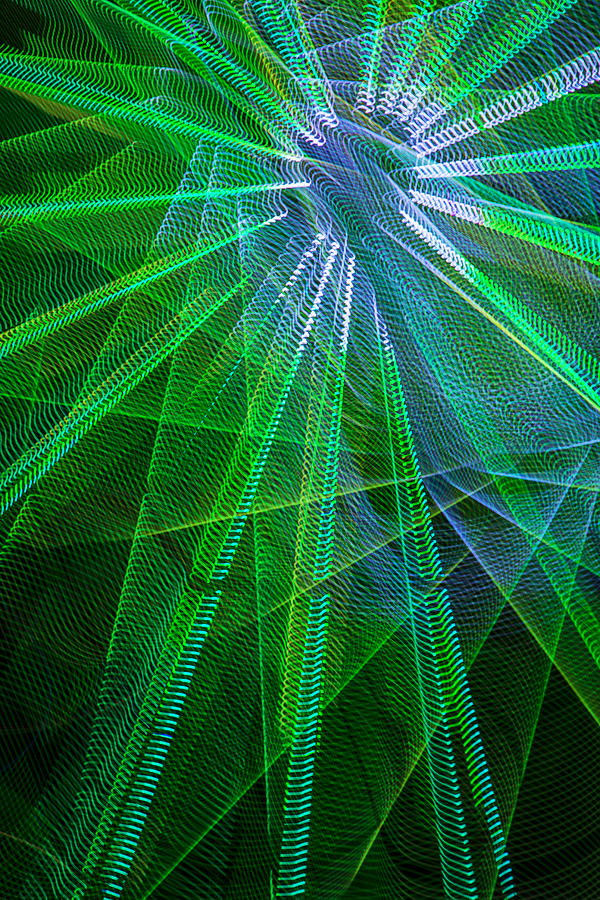 Pattern Photograph - Abstract Green lights by Garry Gay
