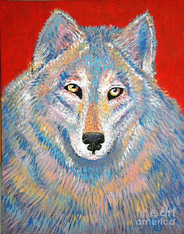 Abstract Grey Wolf by Barney Napolske Abstract Grey Wolf by Barney Napolske