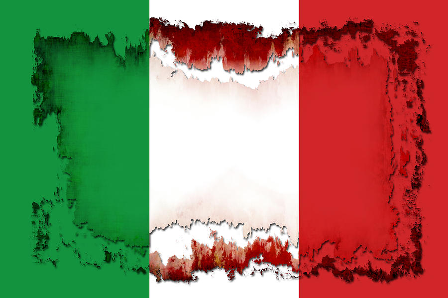 Abstract Grunge Italy Flag Digital Art by David G Paul