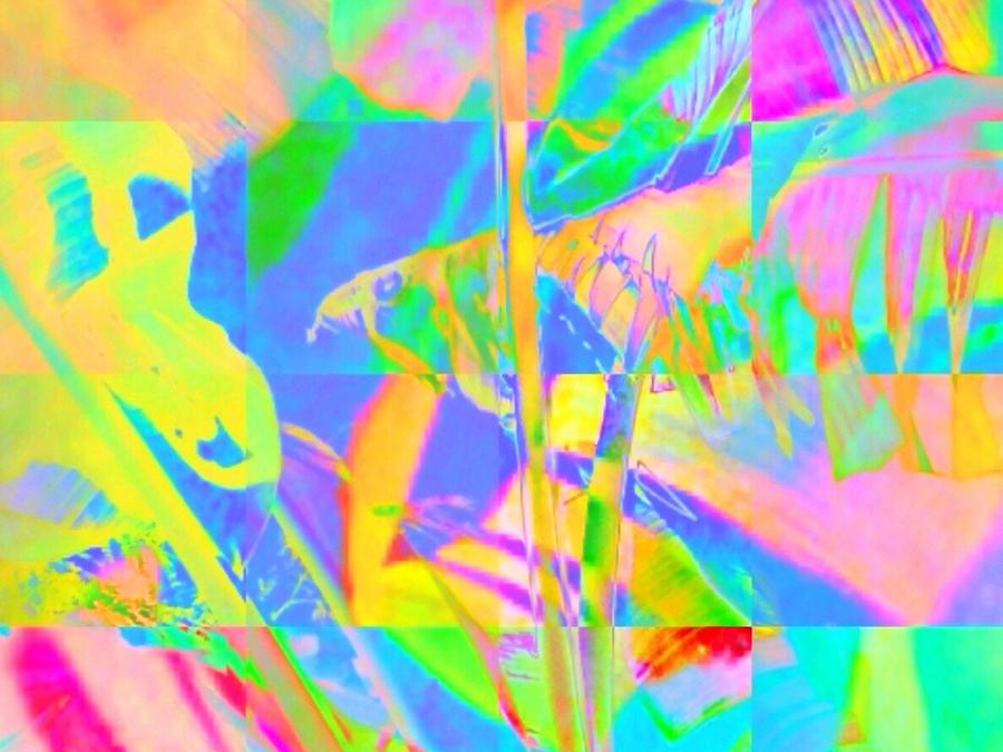 H Bright Abstracted Banana Leaf - Horizontal Digital Art by Lyn Voytershark
