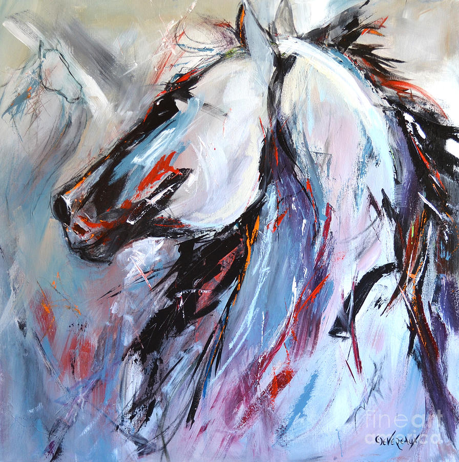 Abstract Horse 5 Painting by Cher Devereaux