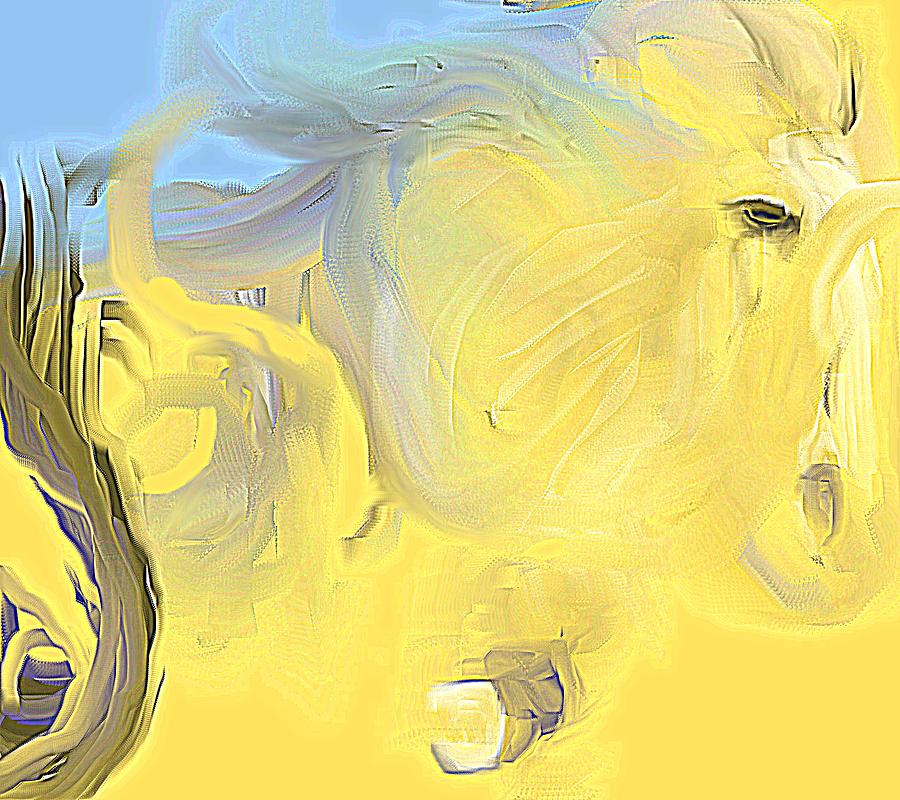 Abstract Horse Painting by Jessica Wright - Pixels