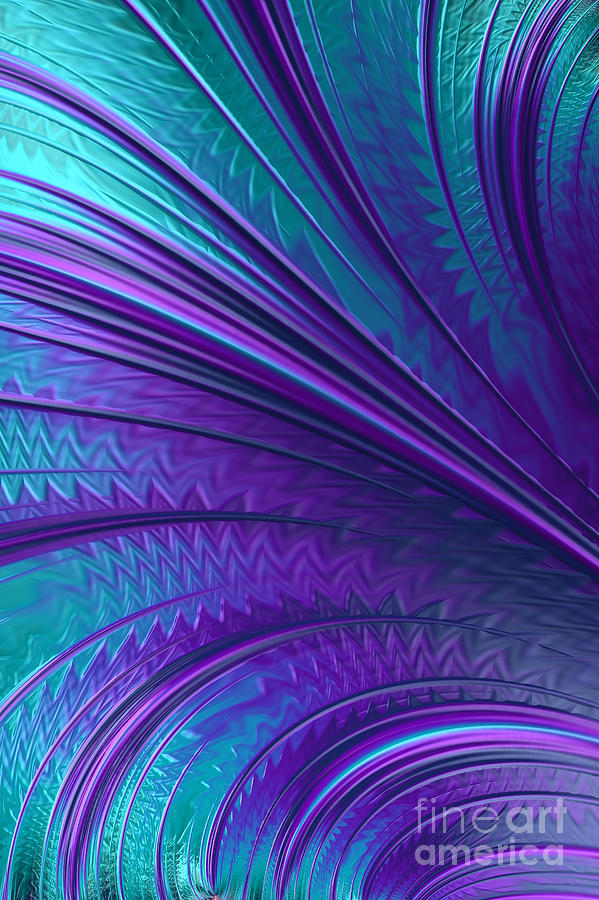 Abstract in Blue and Purple Digital Art by John Edwards