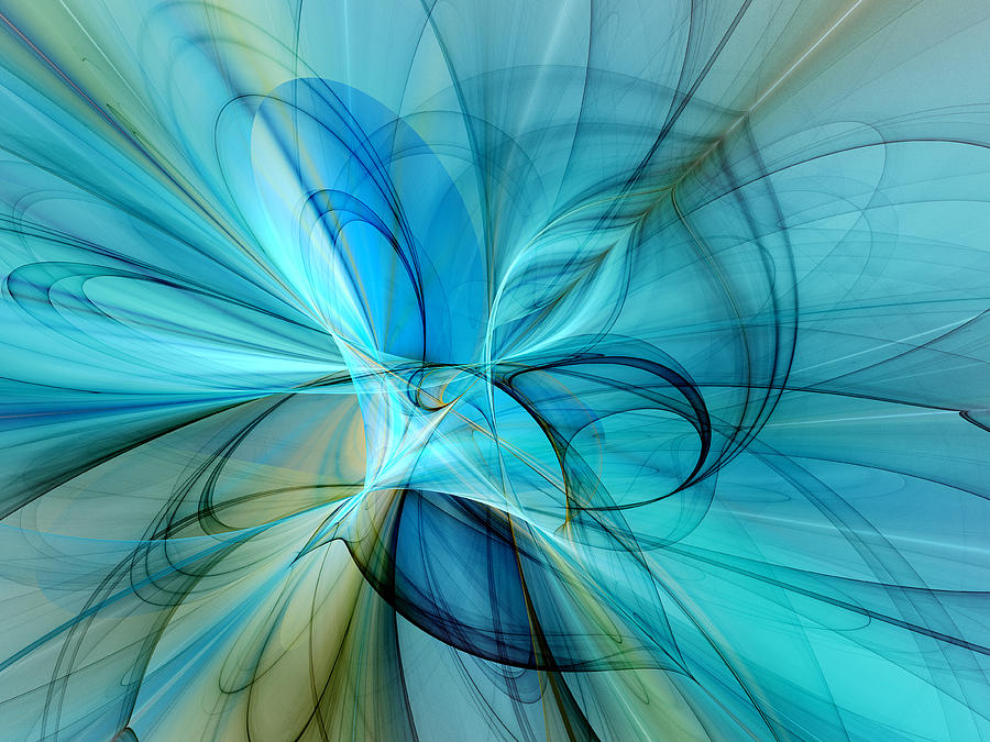 Abstract in Blue Digital Art Digital Art by Gabiw Art