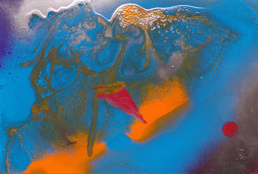 Abstract in Blue Mixed Media by Gaye Shannon Fine Art America