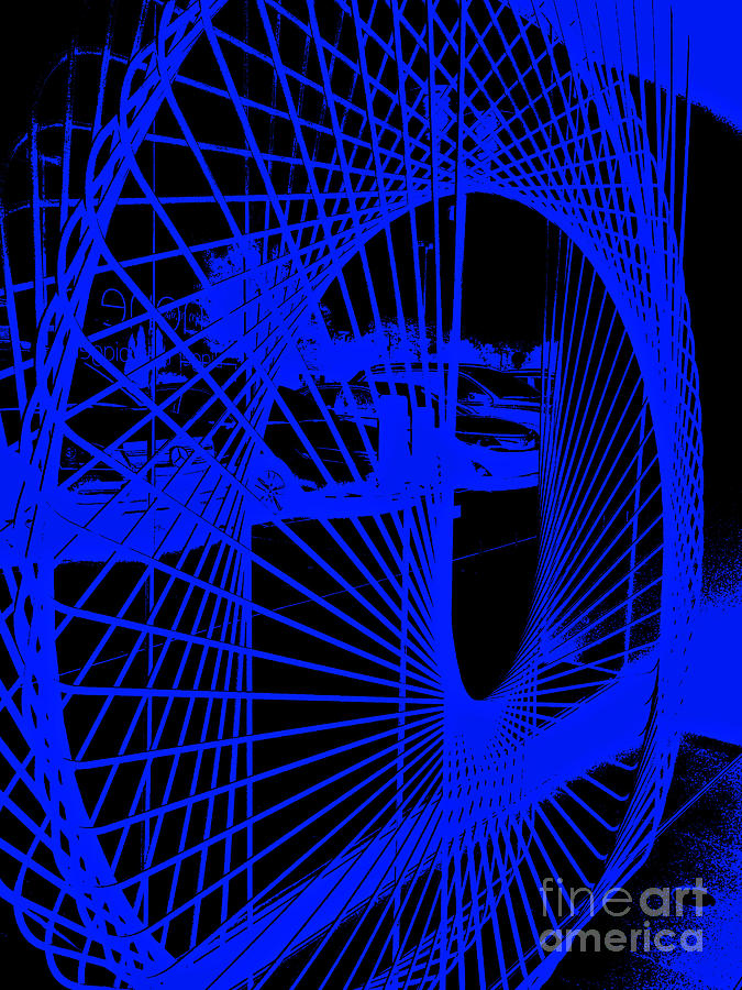 Abstract In Blue Photograph